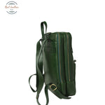 LUSSO Leather back pack with backside troller strap Backpack