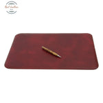 LUSSO Leather Desk Pad Red