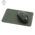 LUSSO Leather Mouse Pad with Leather Backing Green