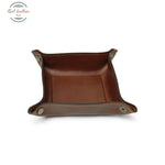 LUSSO Leather Valet Tray Brown