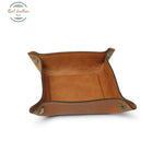 LUSSO Leather Valet Tray Colonial Brown