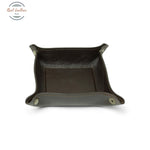 LUSSO Leather Valet Tray Dark Brown