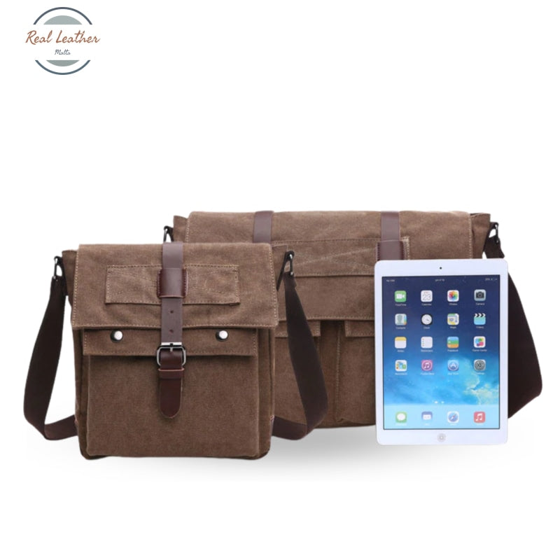 Mens Canvas Retro Style Messenger Bag Bags