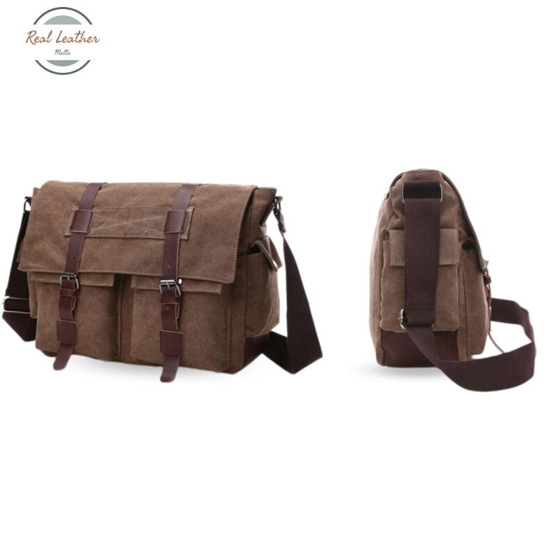 Mens Canvas Retro Style Messenger Bag Bags