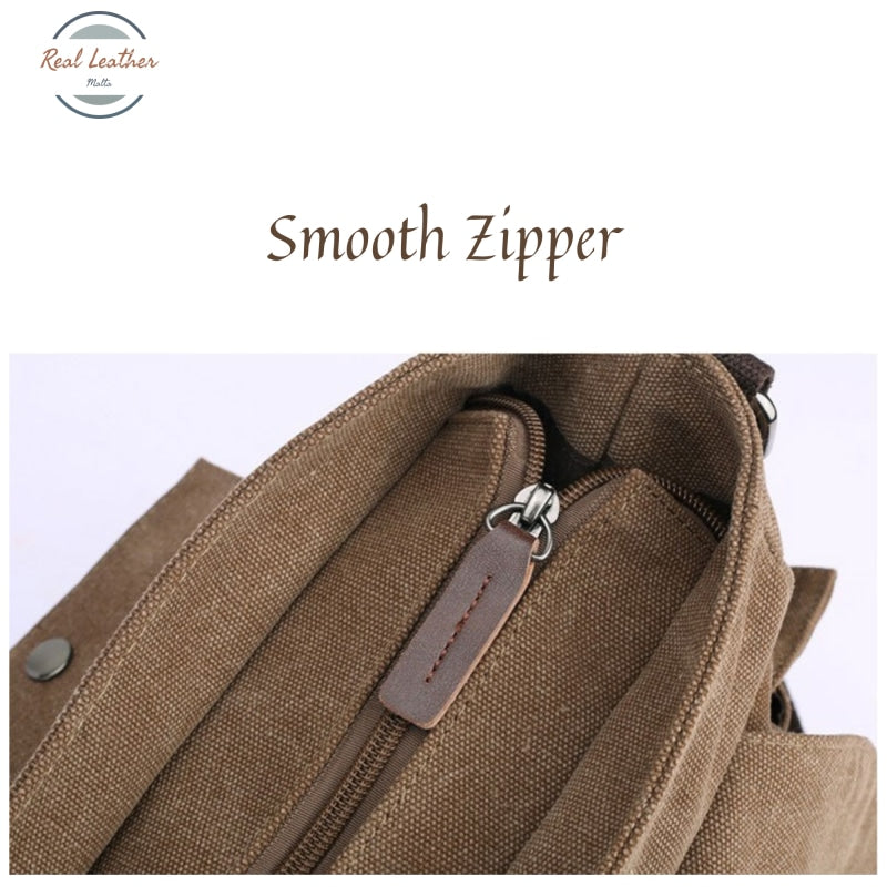Mens Canvas Retro Style Messenger Bag Bags