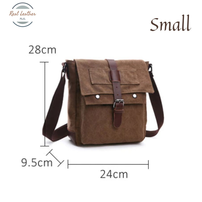Mens Canvas Retro Style Messenger Bag Bags