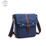 Mens Canvas Retro Style Messenger Bag Small / Dark Blue Bags