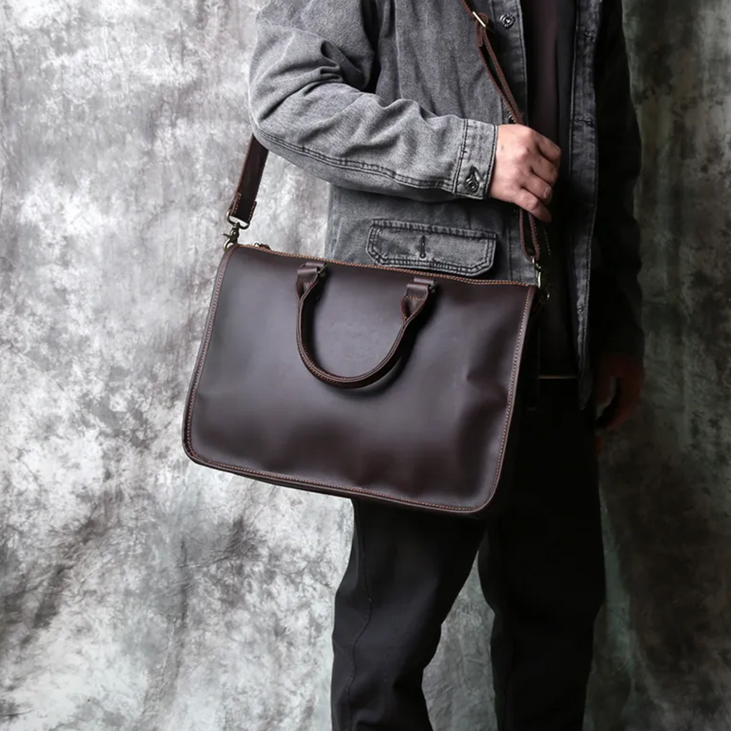 Genuine Leather Men's Handbag / Messenger Bag