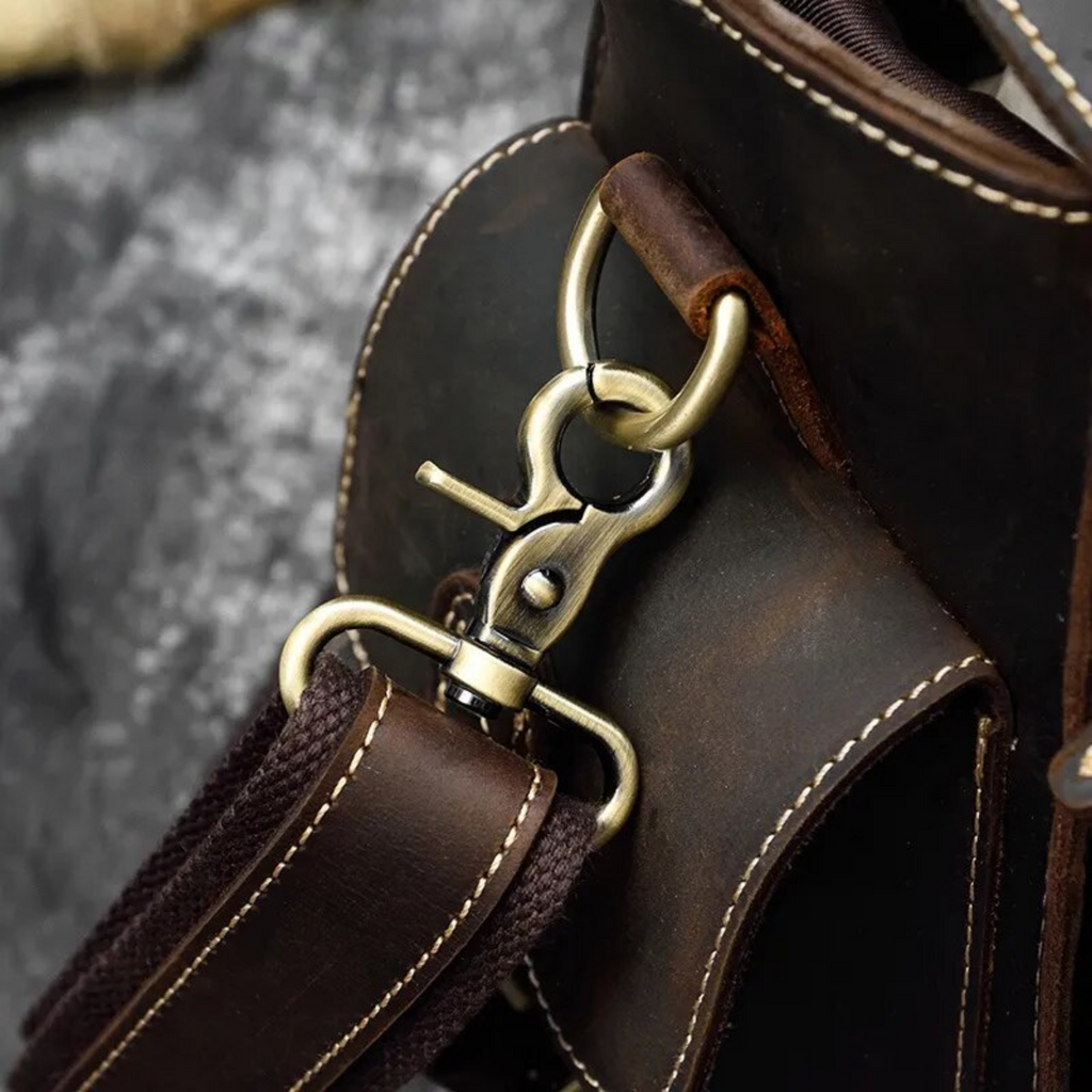 Vintage Style Leather Shoulder Bag / Camera Bag