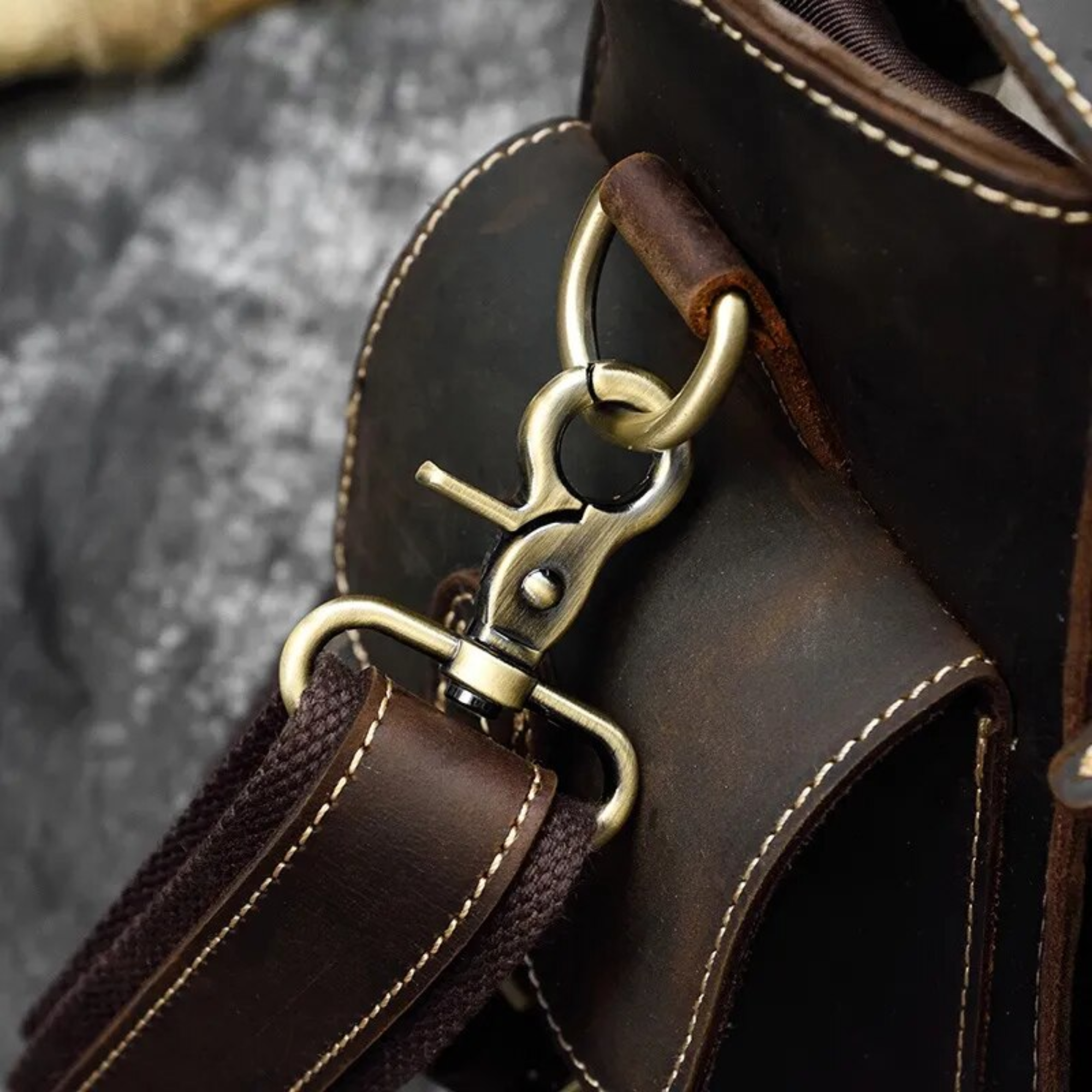 Vintage Style Leather Shoulder Bag / Camera Bag