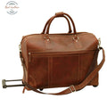 Oiled Calfskin leather duffel bag Chestnut Duffel bags