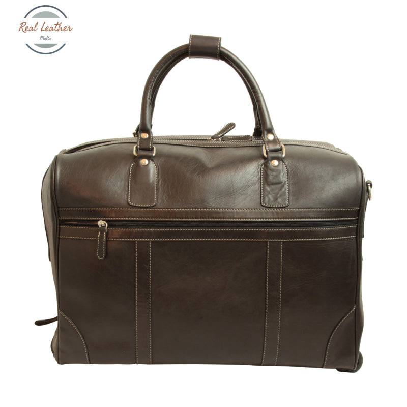 Oiled Calfskin leather duffel bag Dark Brown Duffel bags