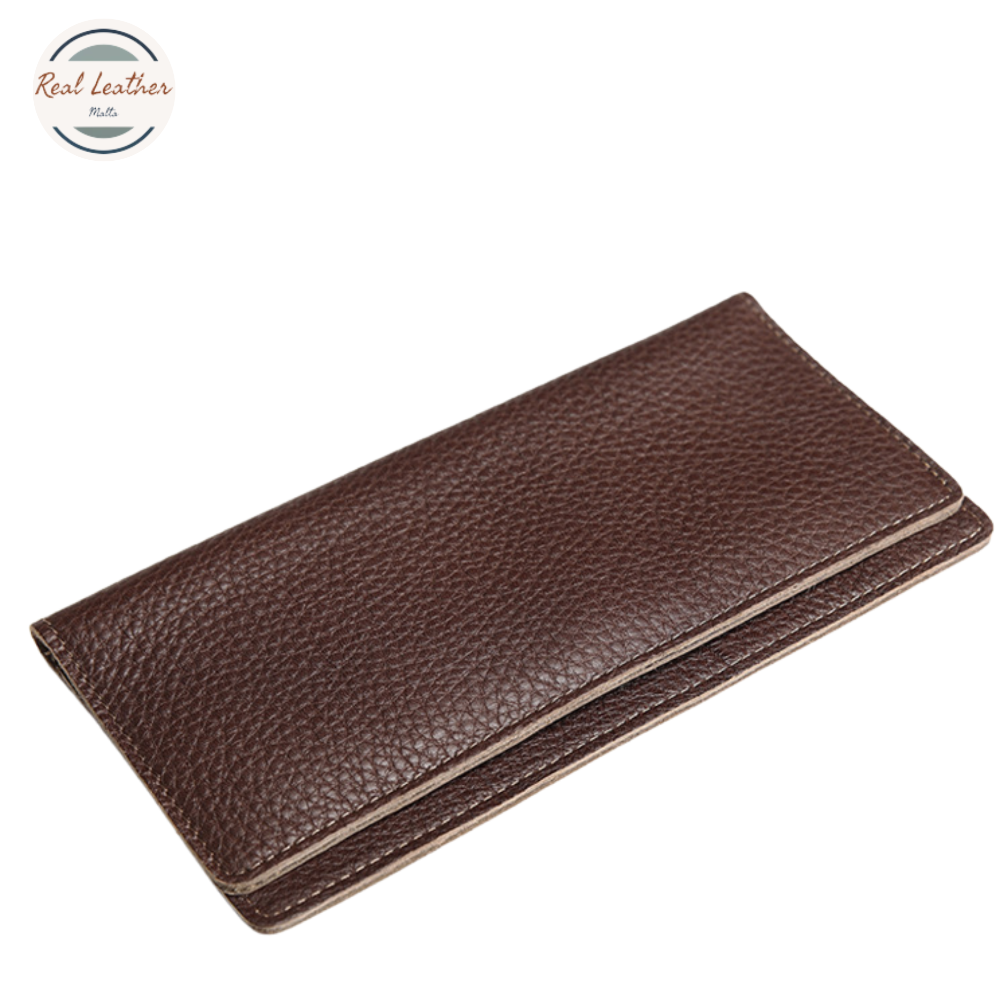 Genuine Leather Men's Slim Long Wallet