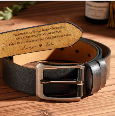 Leather Belt with Personalization