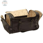 Round Metal Zip Leather Travel Bag Travel bag