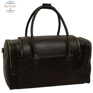 Round Metal Zip Leather Travel Bag Travel bag
