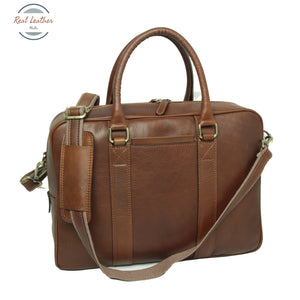 Soft Calfskin Leather Briefcase Chestnut Briefcases