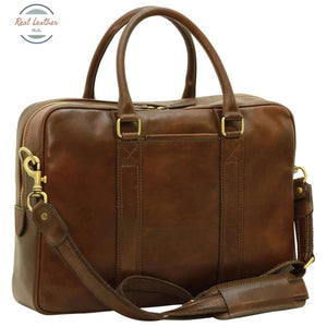 Soft Calfskin Leather Briefcase Dark Brown Briefcases