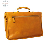 Soft Calfskin Leather Briefcase Ochre Briefcases