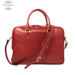 Soft Calfskin Leather Briefcase Red Briefcases