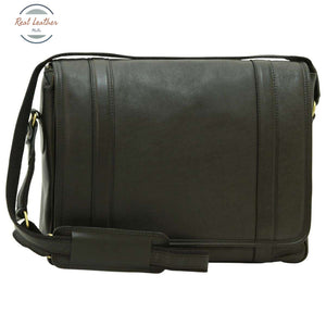 Soft Calfskin Leather Messenger Bag Black Messenger Bag