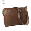 Soft Calfskin Leather Messenger Bag Chestnut Messenger Bag