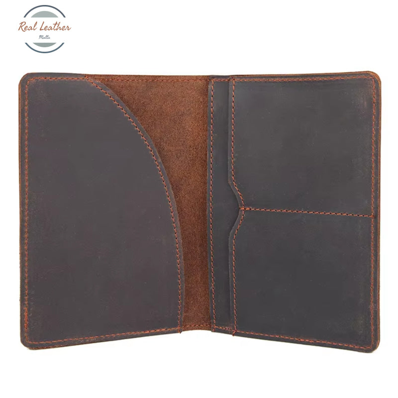 Vintage Leather Passport And Card Holder Cover