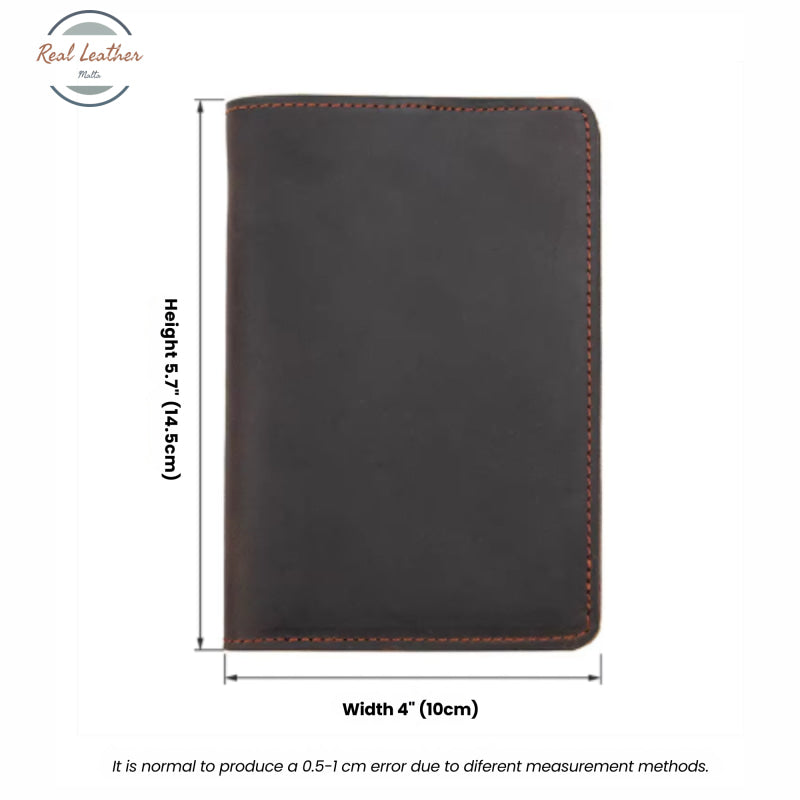 Vintage Leather Passport And Card Holder Cover