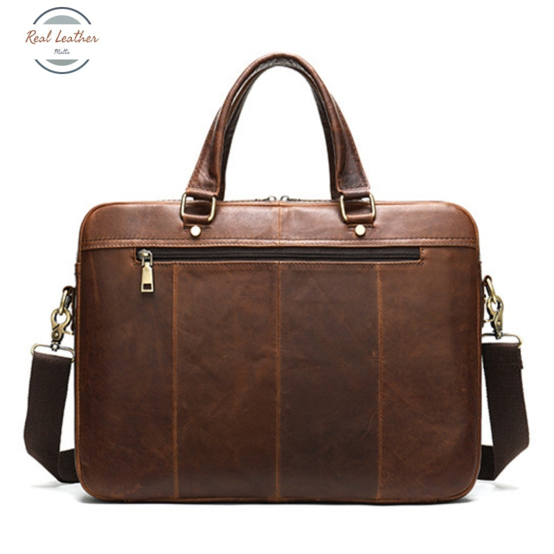 15 Inch Vintage Handmade Leather Briefcase / Laptop Bag