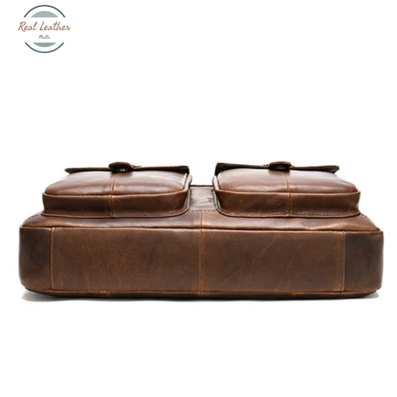 15 Inch Vintage Handmade Leather Briefcase / Laptop Bag