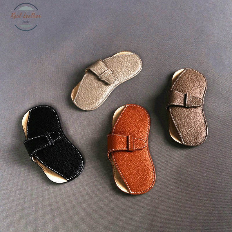 2022 New Genuine Leather Glasses Case Sun Spectacle Sunglasses Storage Bag Eyewear Cover Portable