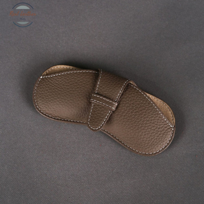 2022 New Genuine Leather Glasses Case Sun Spectacle Sunglasses Storage Bag Eyewear Cover Portable