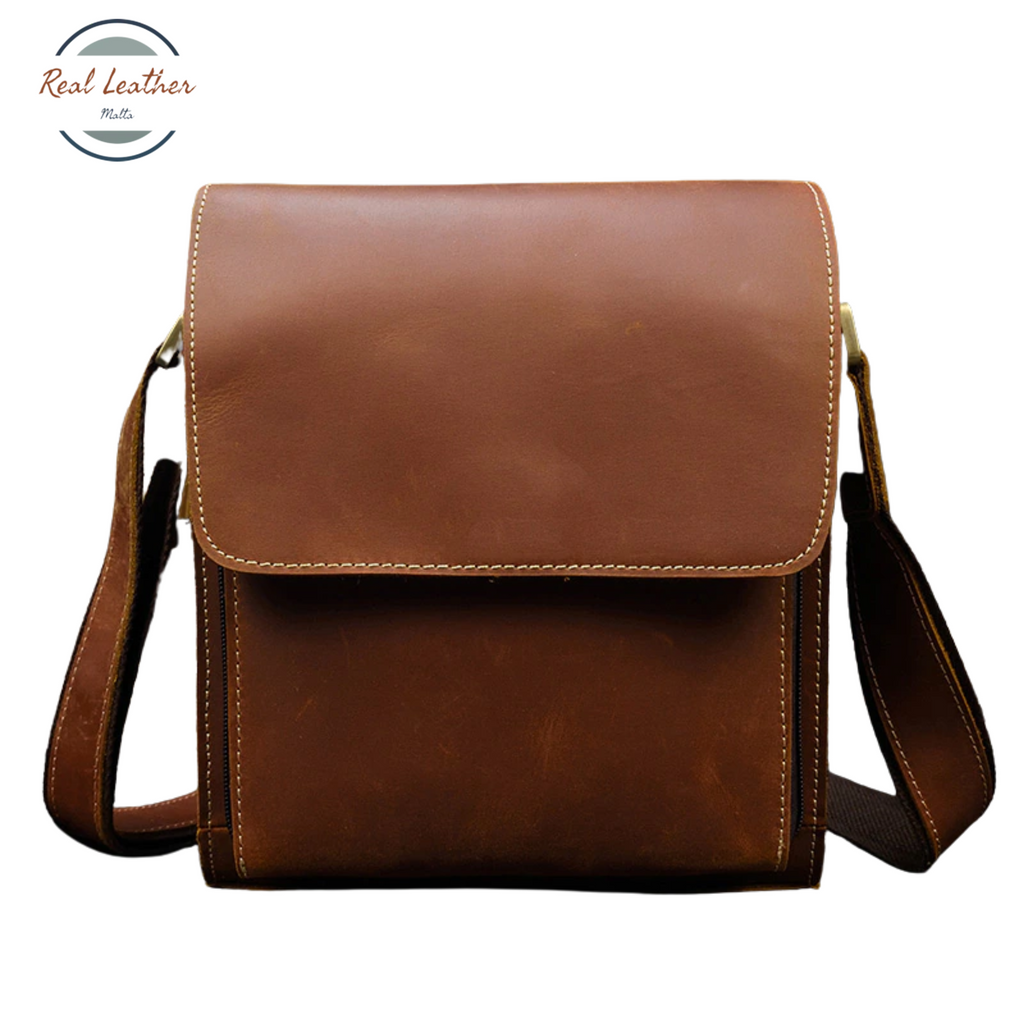 Men's Crazy Horse Leather Messenger Bag