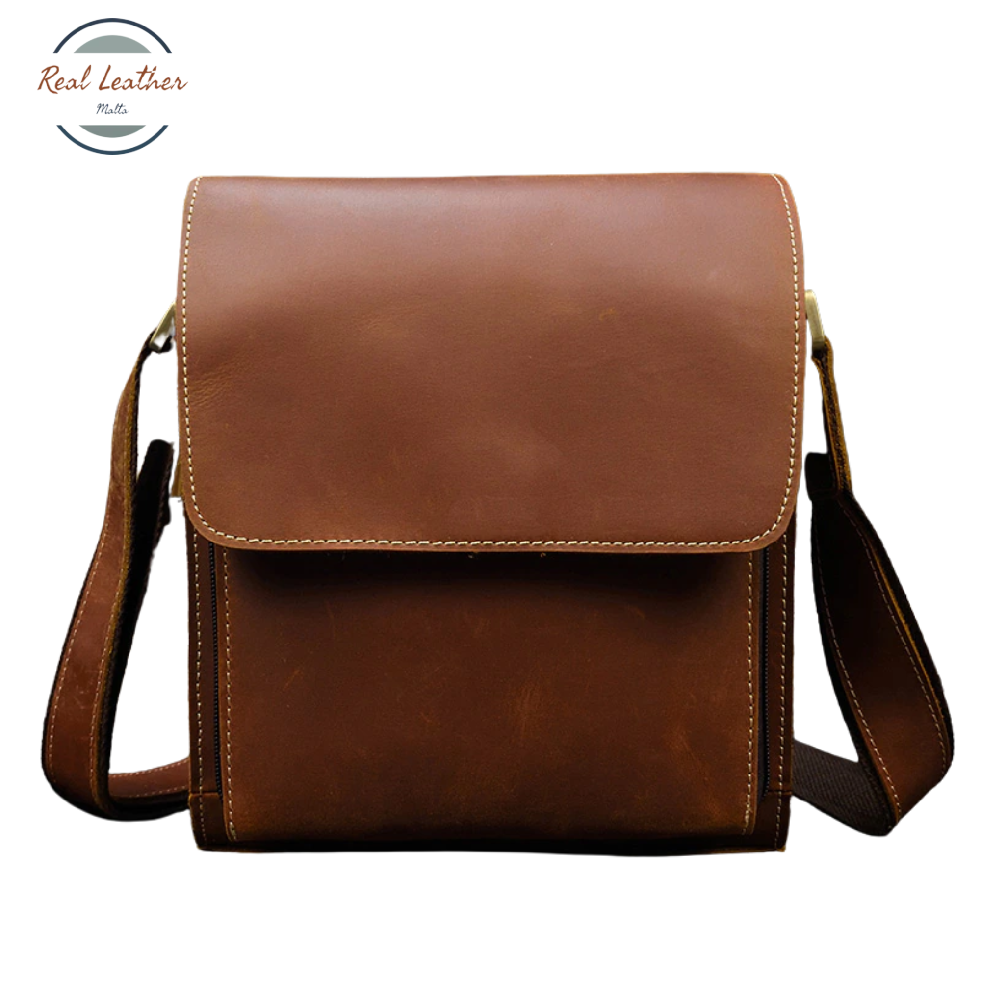 Men's Crazy Horse Leather Messenger Bag