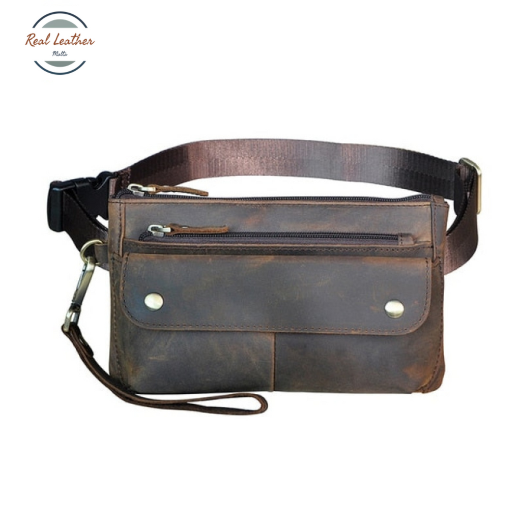 Real Leather Men's Casual Waist Pack
