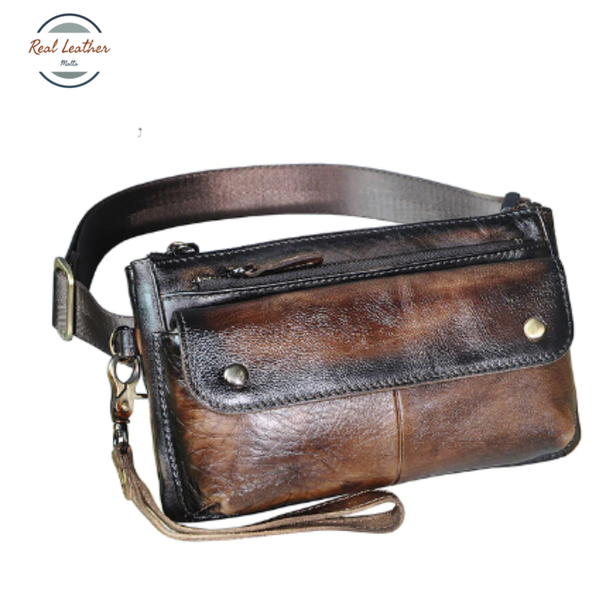 Real Leather Men's Casual Waist Pack
