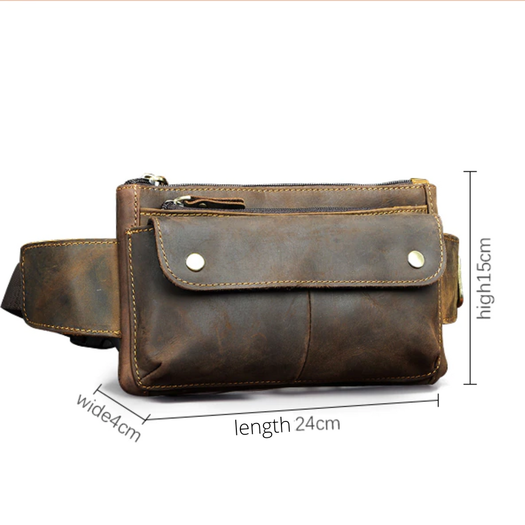 Real Leather Men's Casual Waist Pack