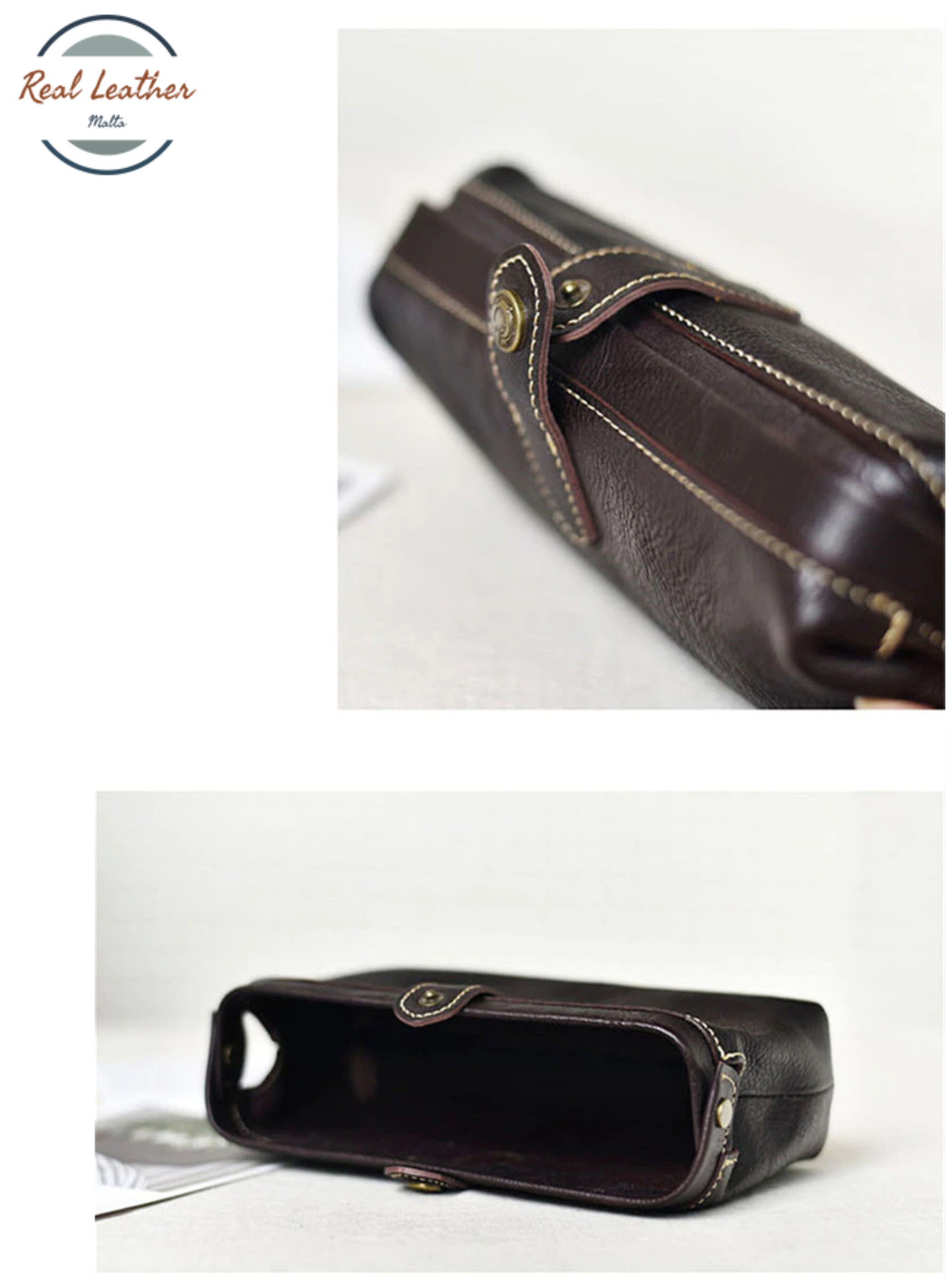 Genuine Leather Vintage Women Clutch