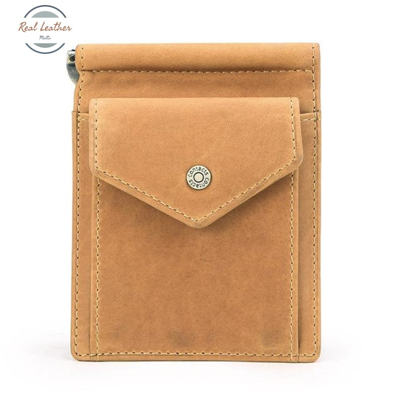 Cowhide Coin Wallet Brown Wallets