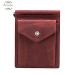 Cowhide Coin Wallet Red Wallets