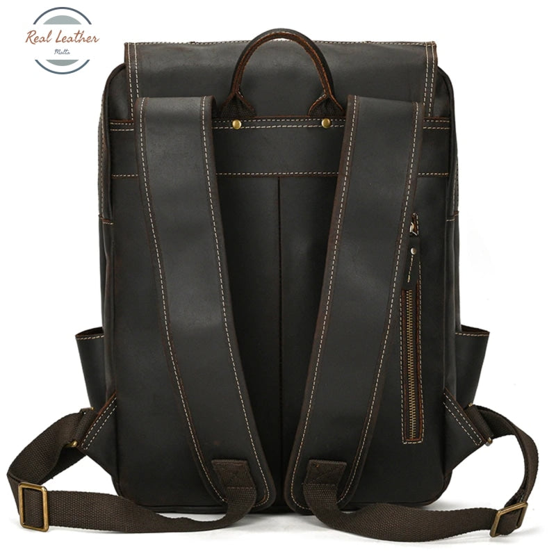 Crazy Horse Leather Daypack Backpack Backpacks