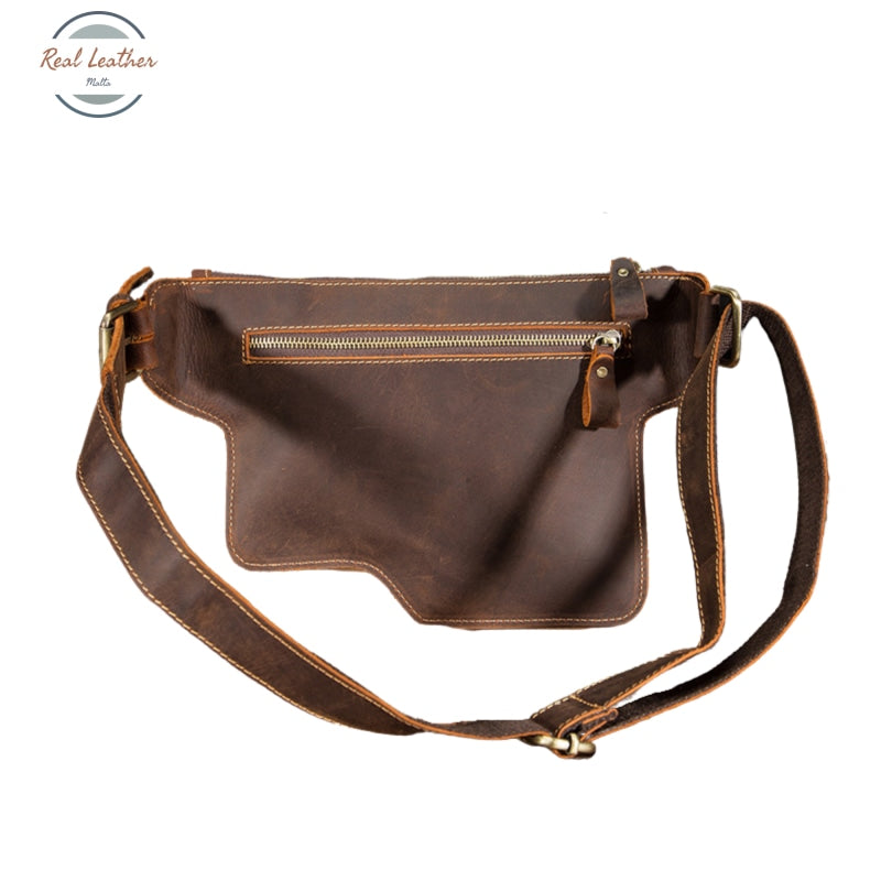 Crazy Horse Leather Mens Casual Fanny Pack