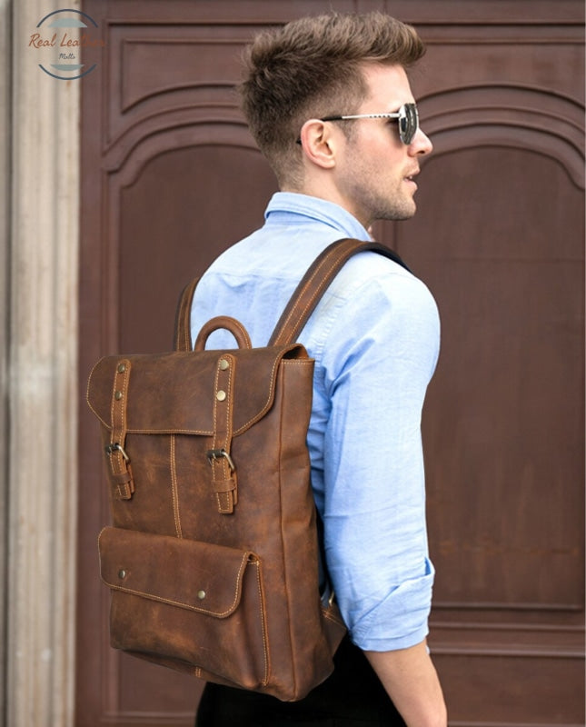 Crazy Horse Leather Vintage Travel Bag