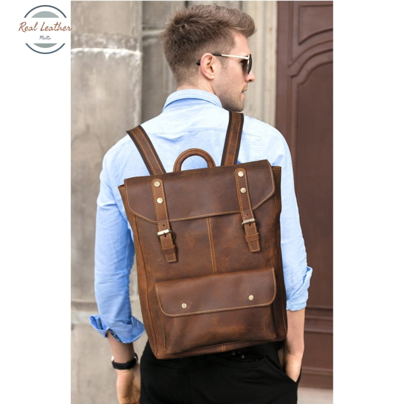 Crazy Horse Leather Vintage Travel Bag