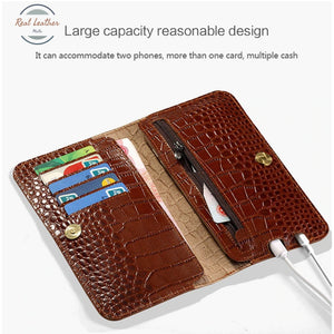 Crocodile Pattern Slim Wallet / Phone Holder