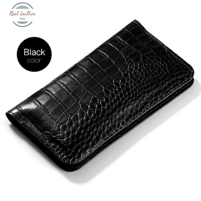 Crocodile Pattern Slim Wallet / Phone Holder