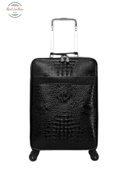 Crocodile Pattern Travel Suitcase Luggage – realleathermalta