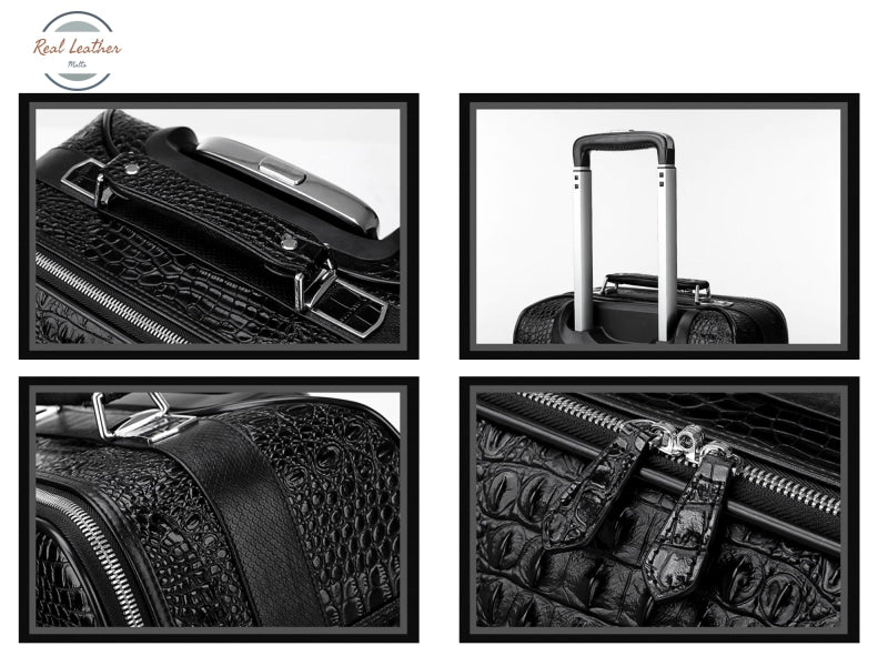 Crocodile Pattern Travel Luggage Suitcases