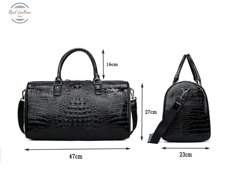 Crocodile Pattern Travel Luggage Suitcases