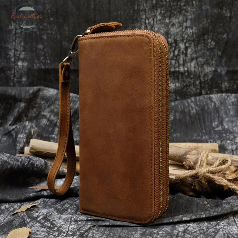 Double Zipper Long Wallet